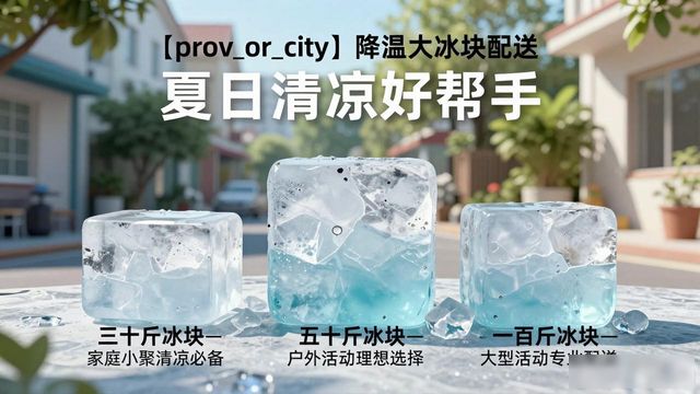 江汉降温大冰块配送_海鲜排档降温解决方案_高温天气大冰块配送